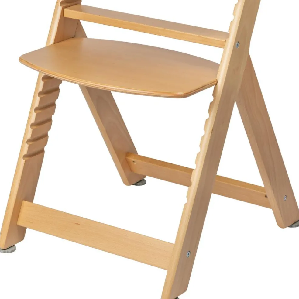 Chaise haute évolutive Timba Natural Wood avec coussin
