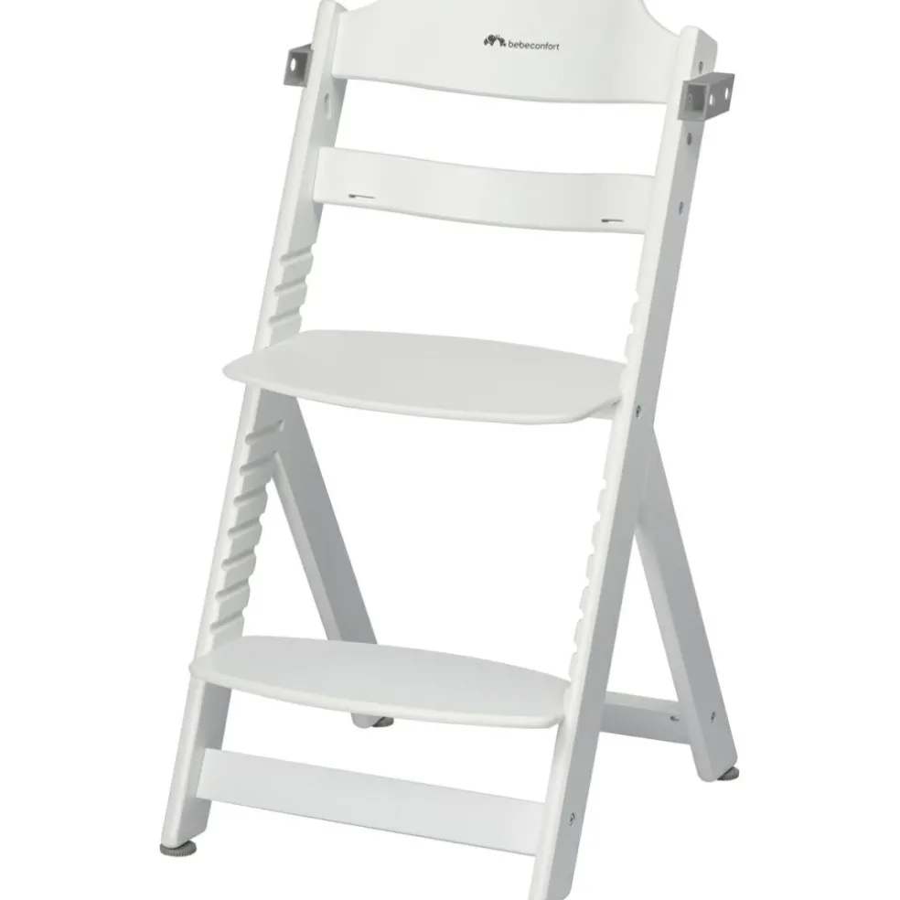 Chaise haute évolutive Timba White avec coussin