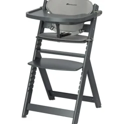 Chaise haute évolutive Timba Gray Mist avec coussin