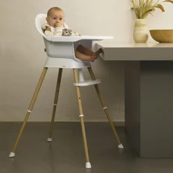 Chaise haute évolutive Ultimo 3 Luxe White-Naturel