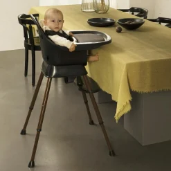 Chaise haute évolutive Ultimo 3 Luxe Black-Walnut