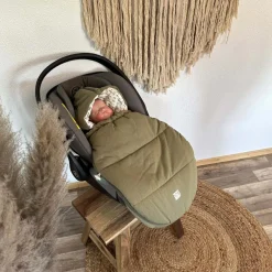 Chancelière bébé jersey Hooded olive green