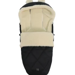 Chancelière capuche souris en laine noir (6-36 mois)