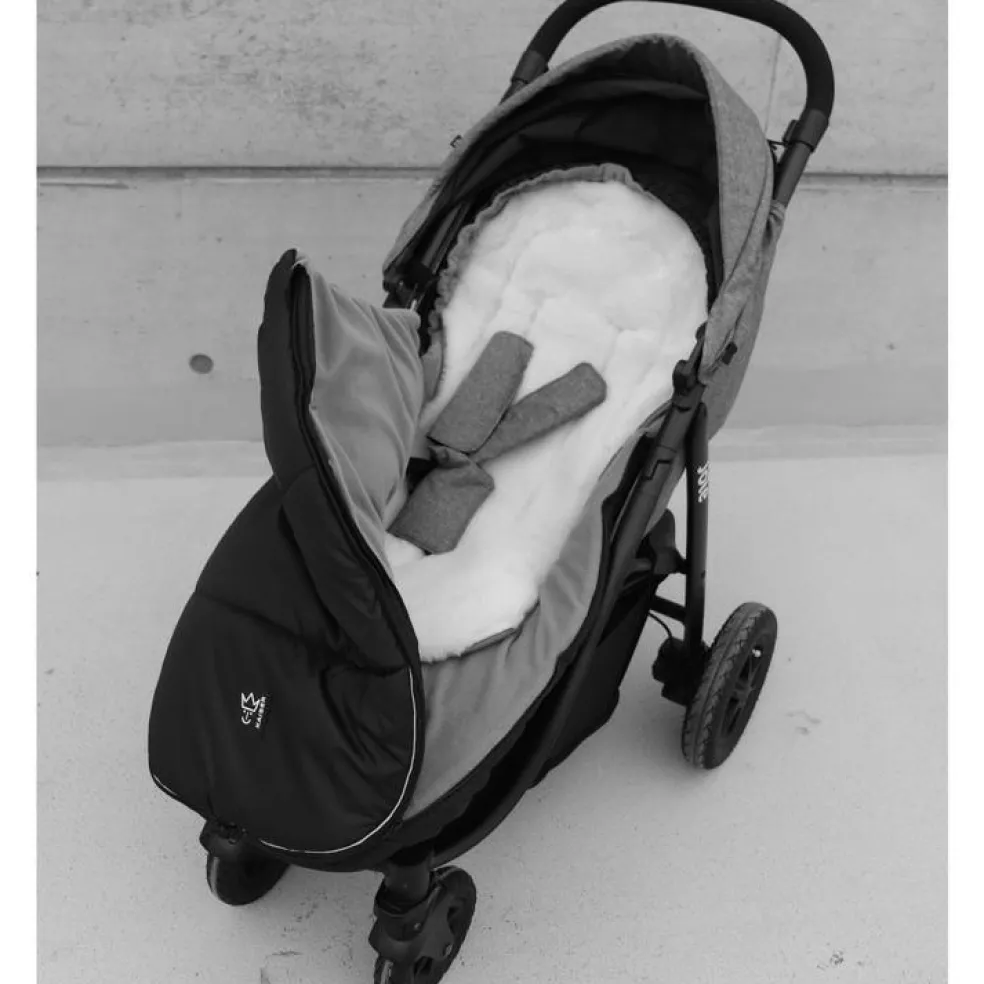 Chancelière Lukky avec peau d'agneau navy (6-36 mois)