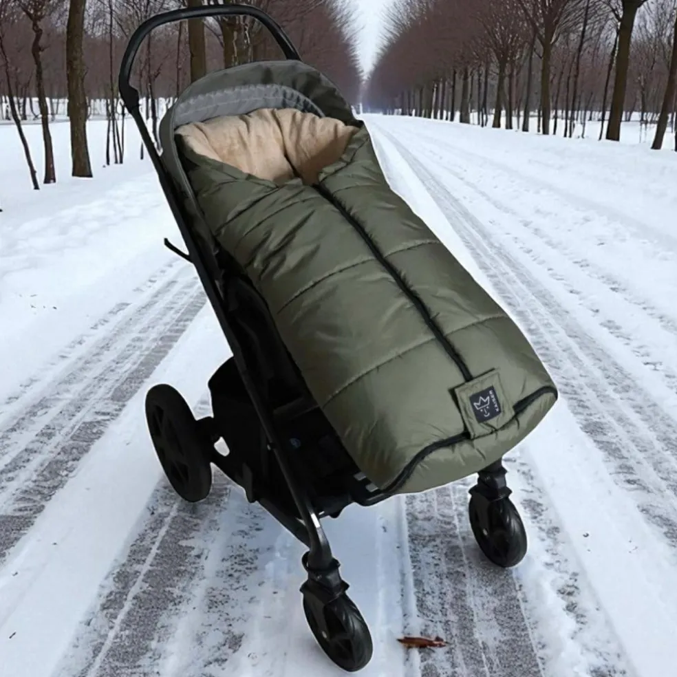 Chancelière thermique pour poussette SANDY kaki et camel