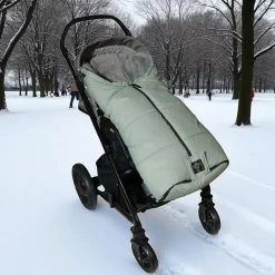 Chancelière thermique pour poussette SANDY vert sauge et gris