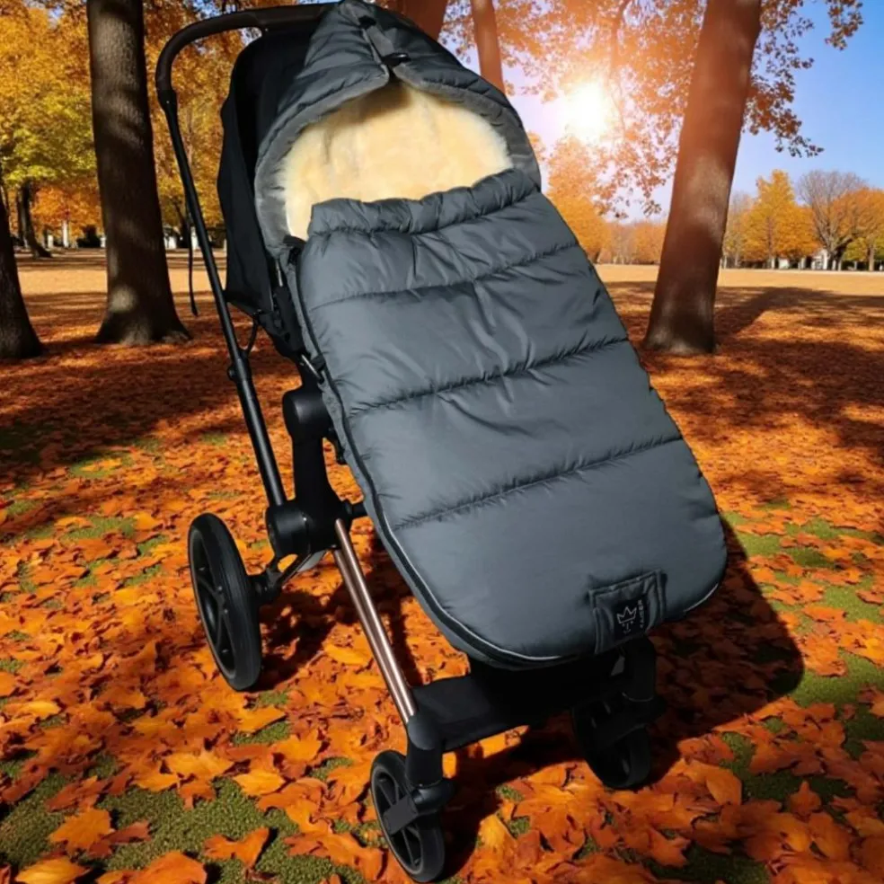 Chancelière thermique pour poussette SHEEP anthracite