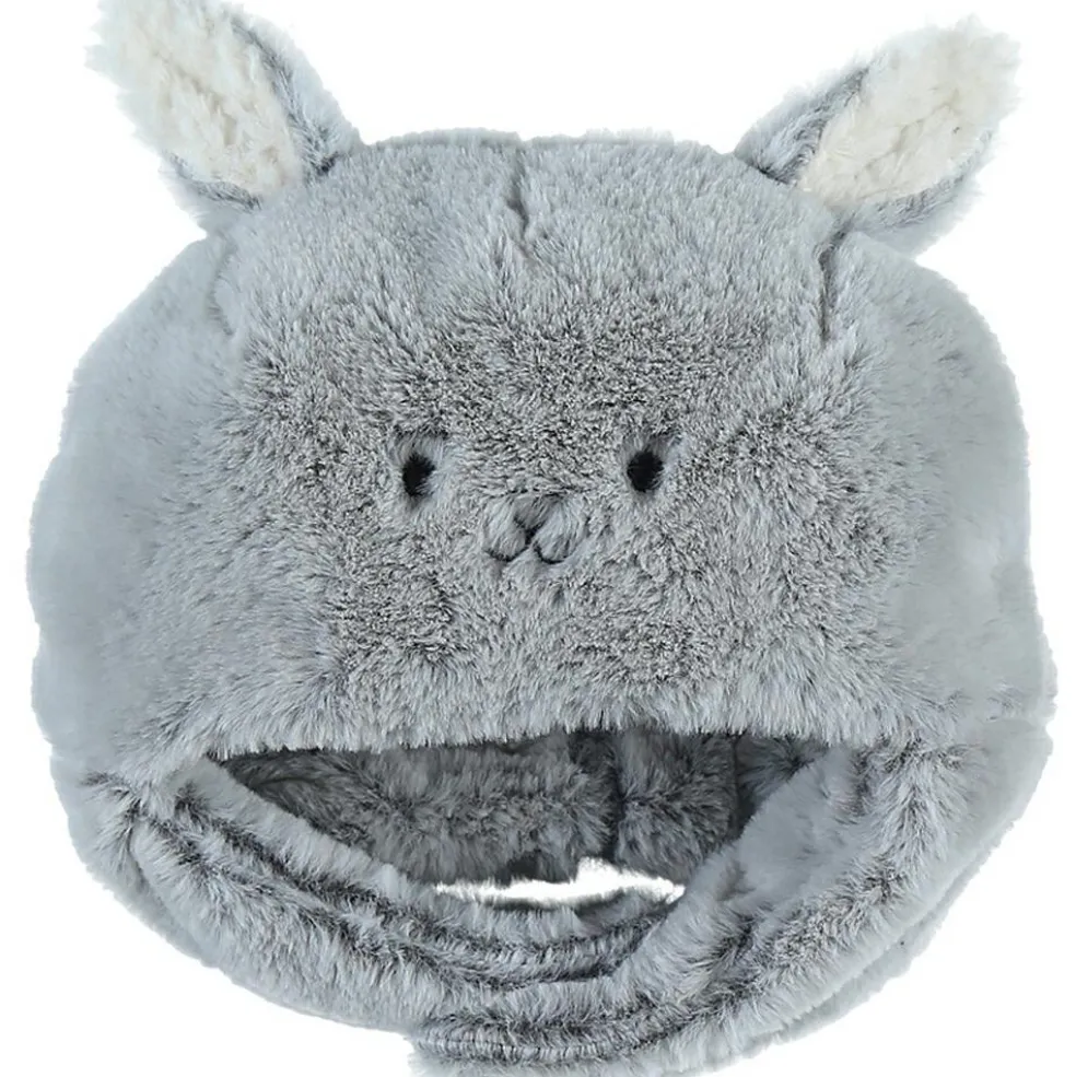 Chapka en groloudoux gris (1-6 mois)