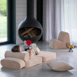 Chauffeuse Brown Sugar velours côtelé