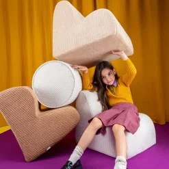 Chauffeuse Cloud Marshmallow velours côtelé