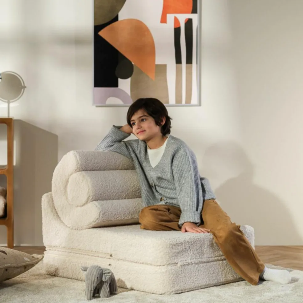 Chauffeuse Flipster Cream White molletonné