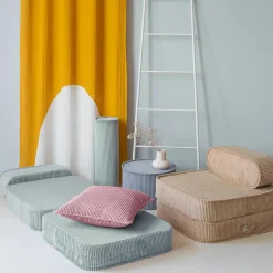 Chauffeuse Peppermint Green velours côtelé