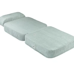 Chauffeuse Peppermint Green velours côtelé