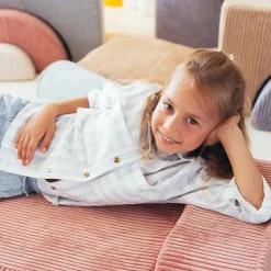 Chauffeuse Pink Mousse velours côtelé