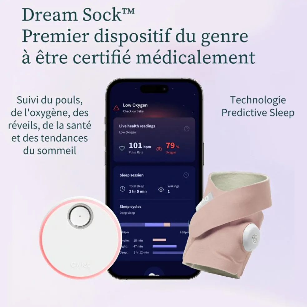 Chaussette connectée Dream Sock mint (0-18 mois)