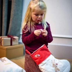 Chaussette de Noël brodée Wonderful Winter Lièvre