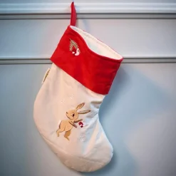 Chaussette de Noël brodée Wonderful Winter Lièvre