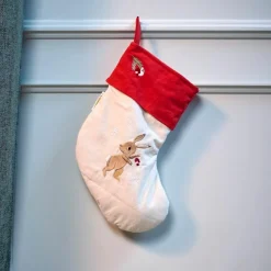 Chaussette de Noël brodée Wonderful Winter Lièvre