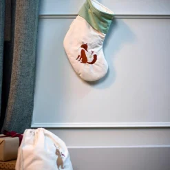 Chaussette de Noël brodée Wonderful Winter Renard