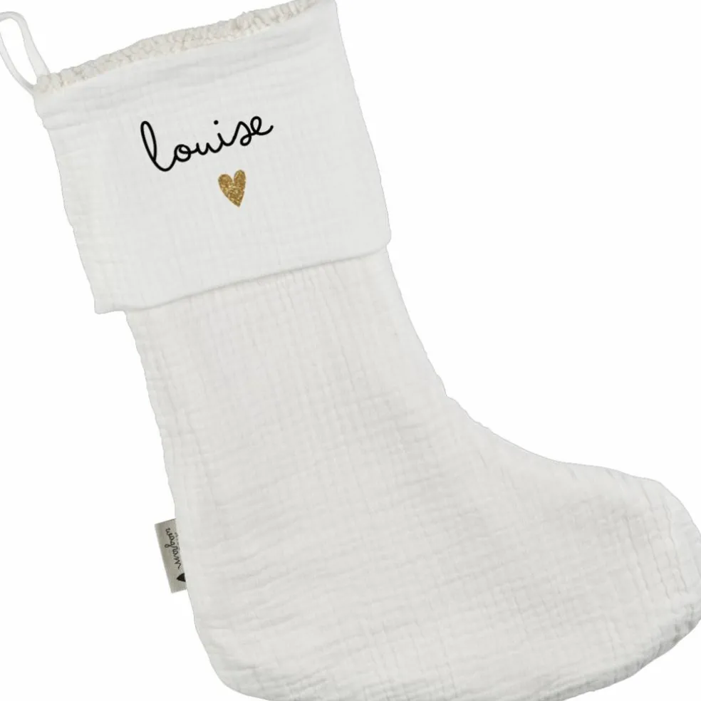 Chaussettes de Noël Gaze Ecru (personnalisable)