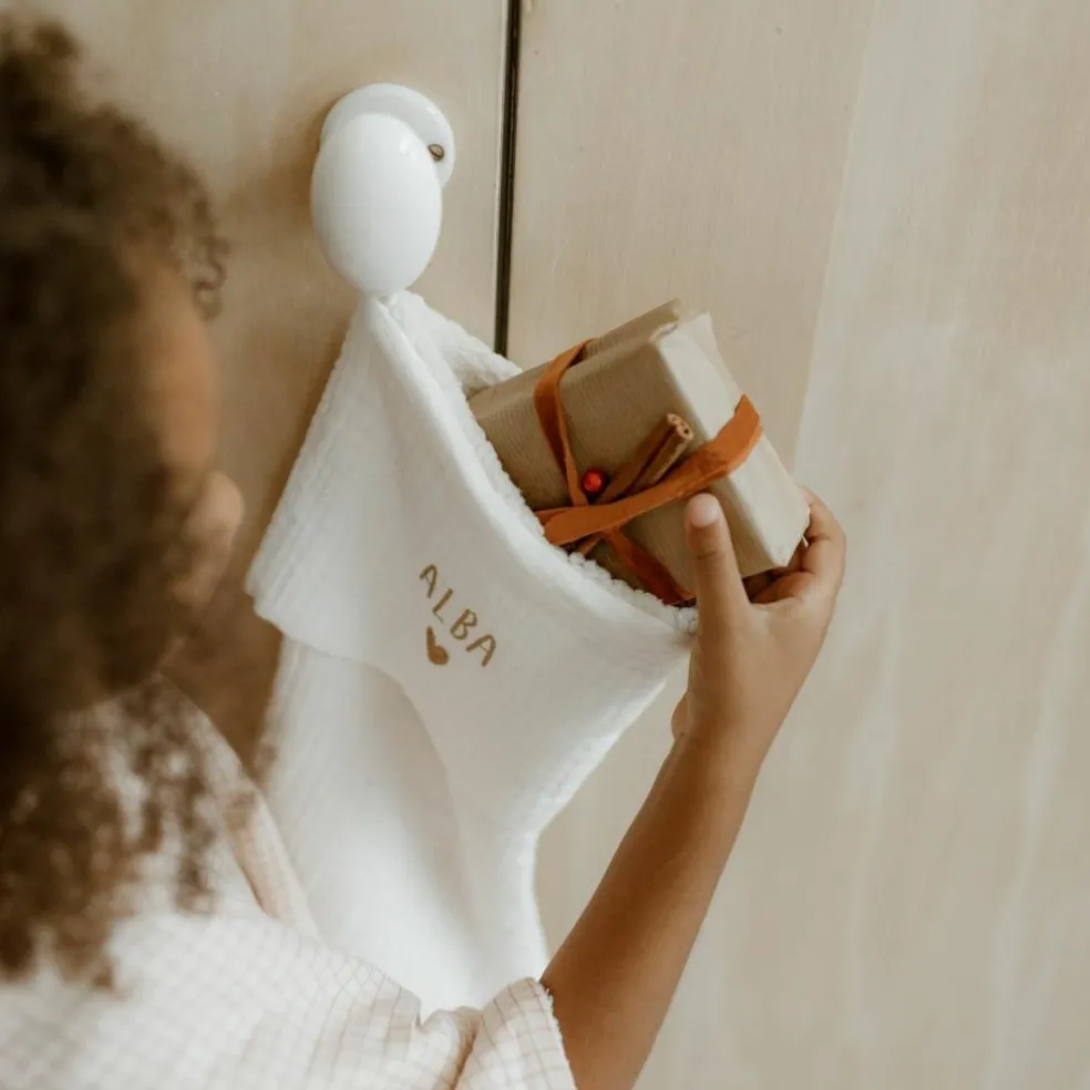 Chaussettes de Noël Gaze Ecru (personnalisable)