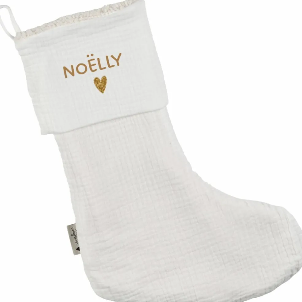 Chaussettes de Noël Gaze Ecru (personnalisable)