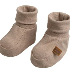 Chaussons bébé en coton bio Melange Clay (0-3 mois)