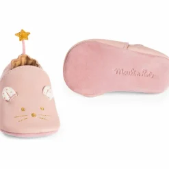 Chaussons cuir souris rose La petite école de danse (0-6 mois)