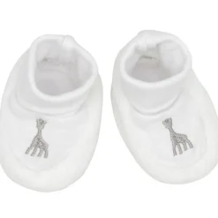 Chaussons de naissance blancs Sophie la girafe (0-1 mois)