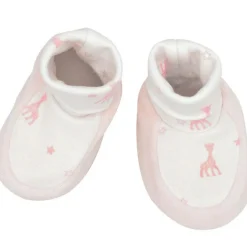 Chaussons de naissance roses Sophie la girafe (0-1 mois)