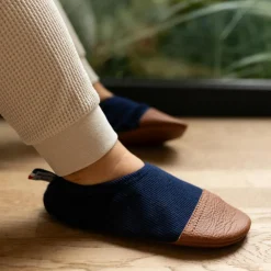 Chaussons Les Petits Jerseys Bleu Profond (pointures 18-20)