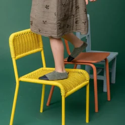 Chaussons Les Petits Velours Gris Vert (pointures 21-23)