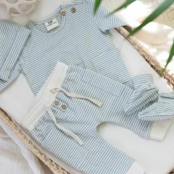 Chaussons Stripe Nordic Blue (0-3 mois)