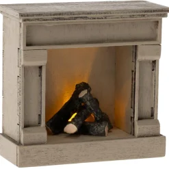 Cheminée Souris blanc cassé