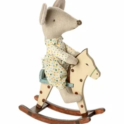 Cheval à bascule Souris à pois
