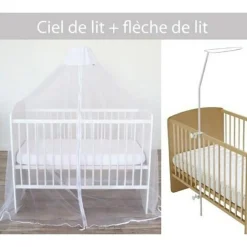 Ciel de lit moustiquaire + flèche simple pour lit