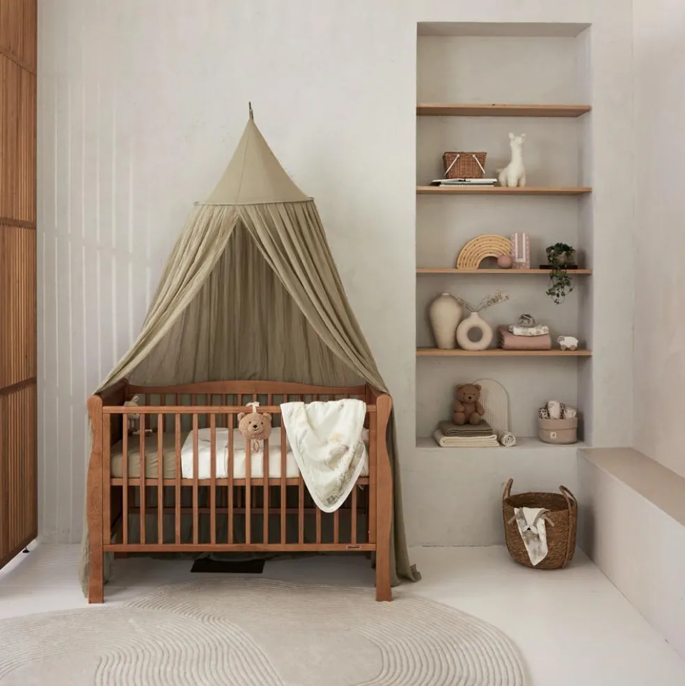 Ciel de lit vintage Olive Green (245 cm)