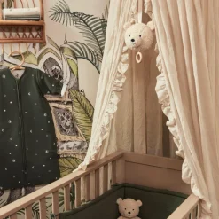 Ciel de lit vintage ruffle Nougat (245 cm)