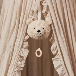 Ciel de lit vintage ruffle Nougat (245 cm)