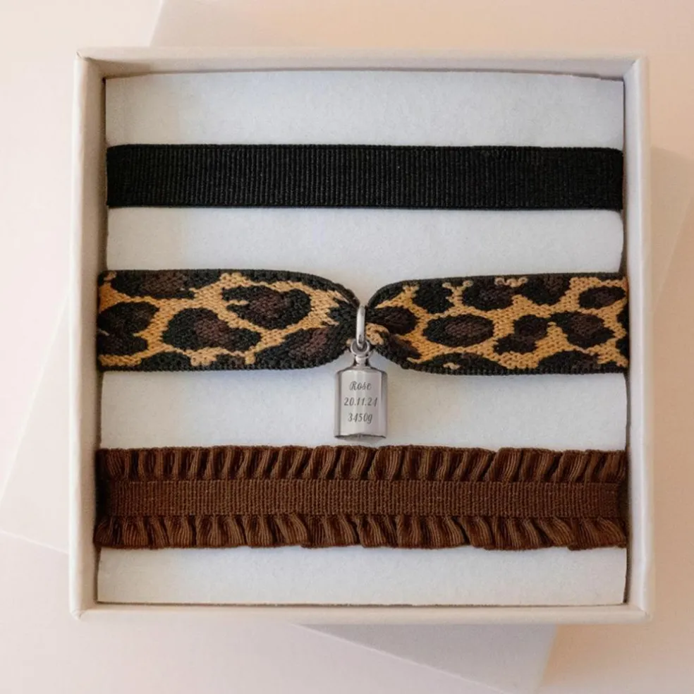 Coffret bracelets Léopard Mon Petit Poids (personnalisable)