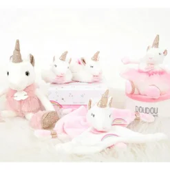 Coffret chaussons Coffret peluches Ma jolie licorne (0-6 mois)
