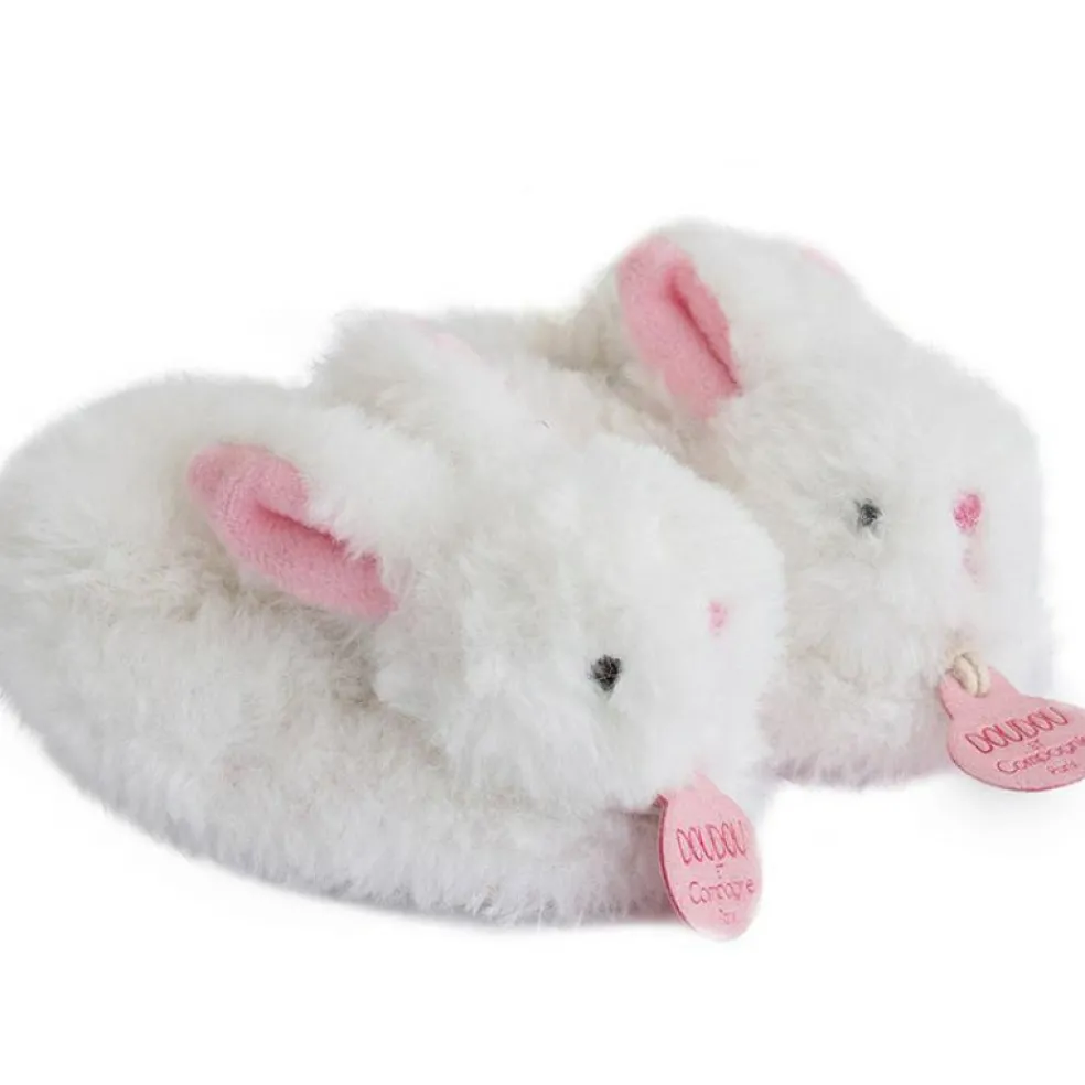 Coffret chaussons hochet Mon tout petit lapin rose (0-6 mois)