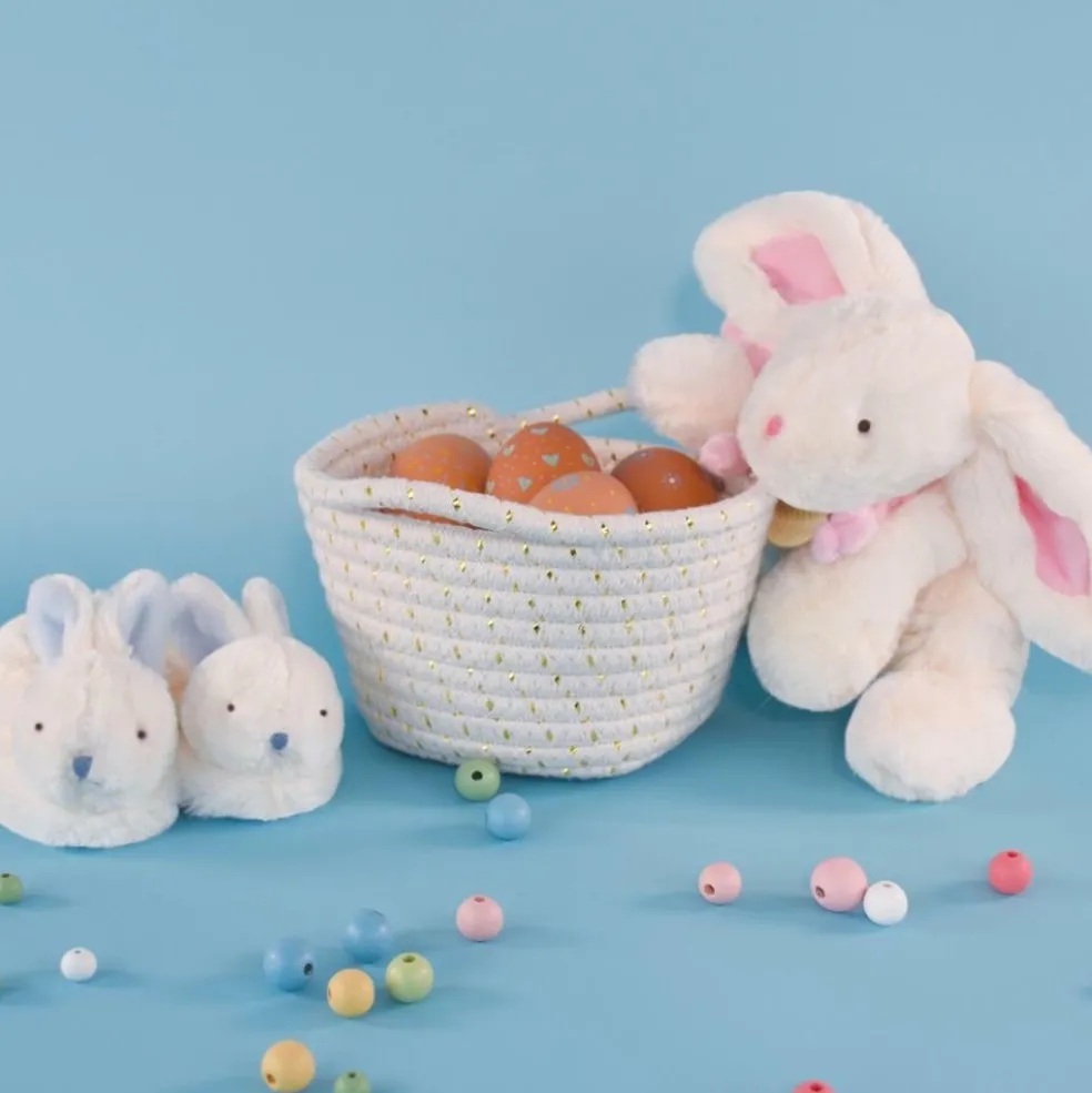 Coffret chaussons hochet Mon tout petit lapin bleu (0-6 mois)