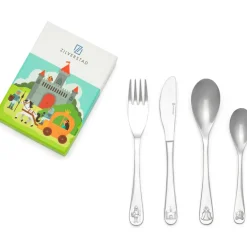 Coffret couverts chevaliers et princesses personnalisable (4 pièces)