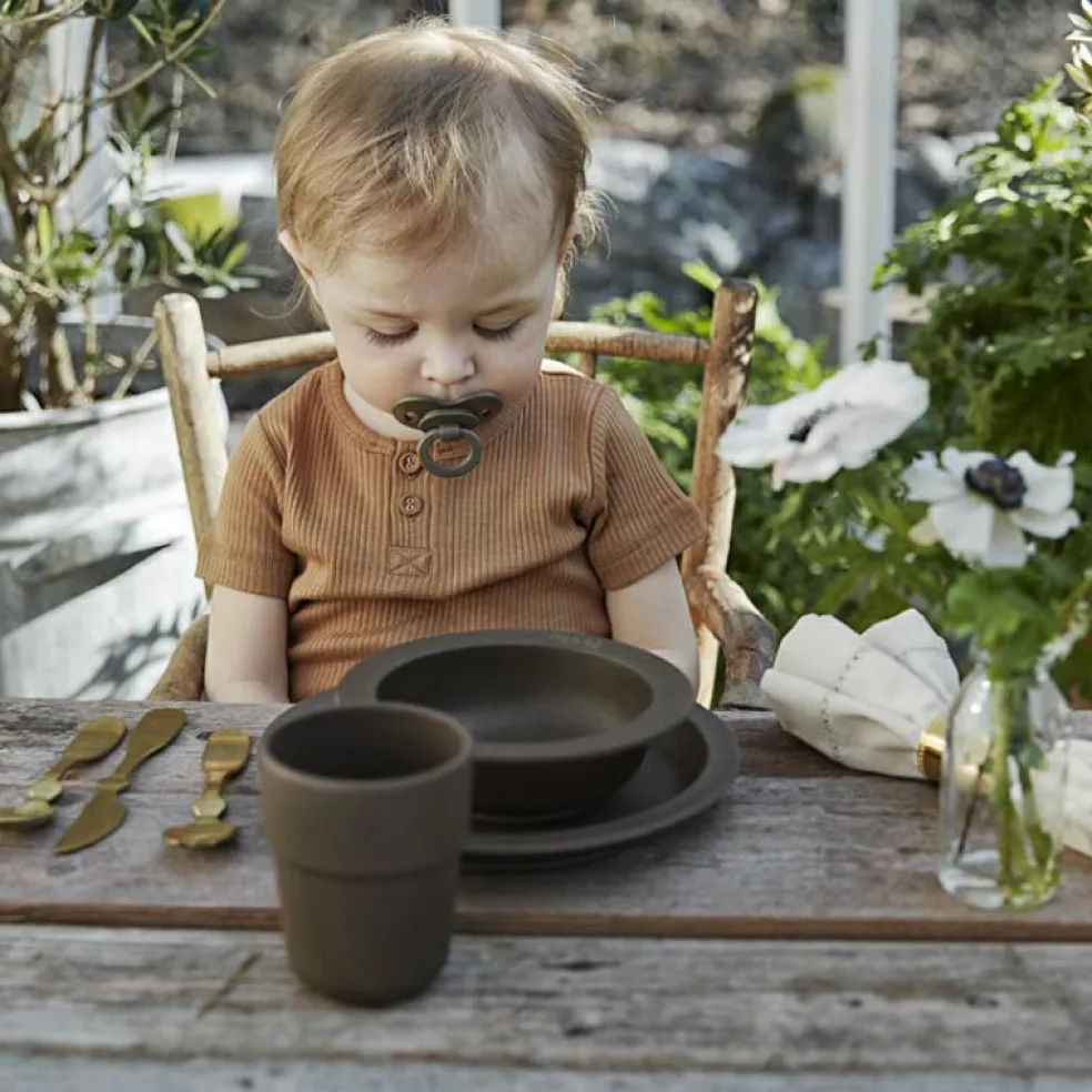 Coffret couverts Matt gold en inox (3 pièces)
