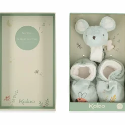 Coffret de naissance chaussons et bracelet sonore Souris