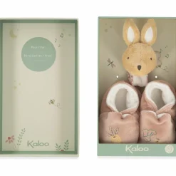 Coffret de naissance chaussons et bracelet sonore Lapin