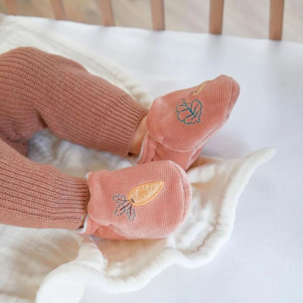 Coffret de naissance chaussons et bracelet sonore Lapin