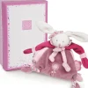 Coffret doudou attache sucette lapin Cerise