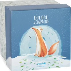 Coffret doudou attache sucette Renard UNICEF
